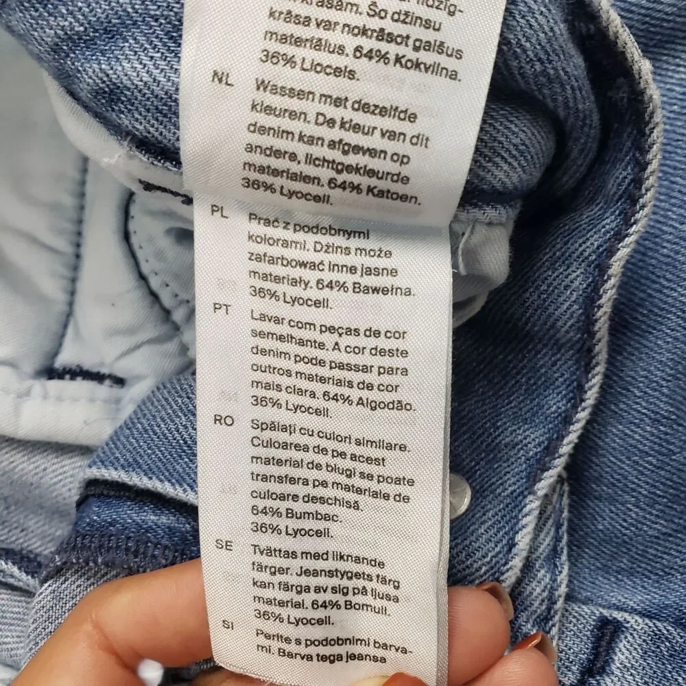 COS Wide Leg Denim Jeans Womens 38 US 8 Blue High Rise - Picture 4 of 8